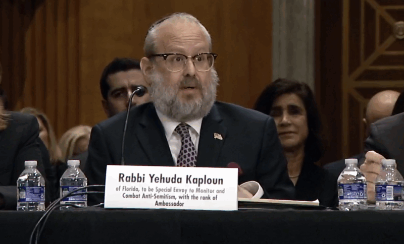 Antisemitism envoy nominee Kaploun emphasizes need for education in Senate hearing