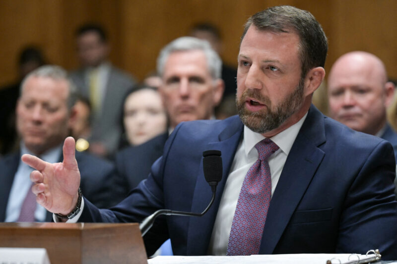 Sen. Markwayne Mullin vows to improve security grant program in DHS nomination hearing