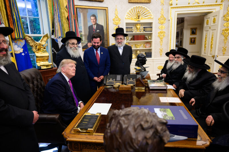 Trump and Hasidic rabbis discuss housing, prison reform and family tax credits at White House