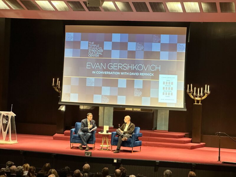 At his memoir launch, Evan Gershkovich recalls Moscow’s thriving Jewish life before Ukraine war